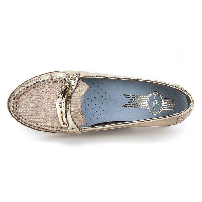 Moccasins Lemar 10051 Krysztalki J.Zł + Roma Beige