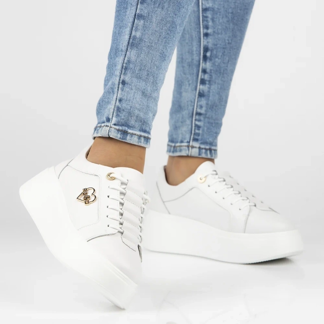 Leather sneakers Filippo DP6058/25 WH H white