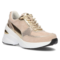 Skórzane Sneakersy Filippo DP2056/21 BE GO beżowe