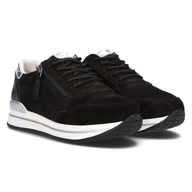 Leather Sneakers Filippo DP2049/21 BK black