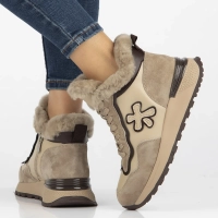 Leather ankle boots Filippo DBT6522/24 BE beige