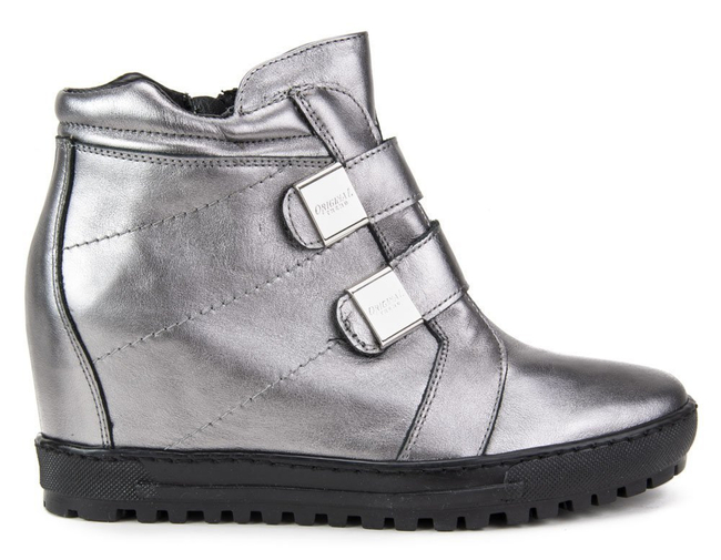 Botki Eksbut 67-4635-G56-1G Srebro Lico