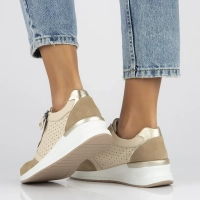 Leather sneakers Filippo DP6011/24 BE beige