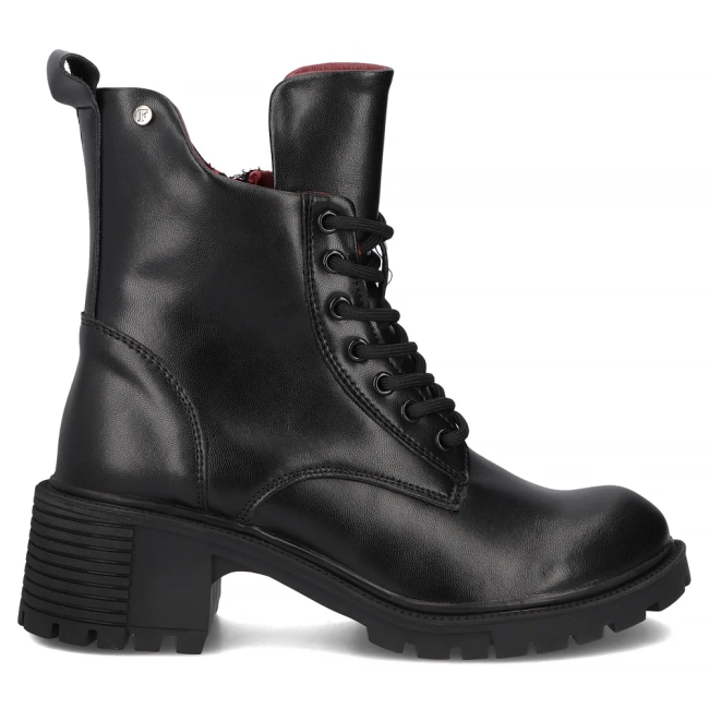 Leather heeled ankle boots Filippo DBT6501/26 BK black