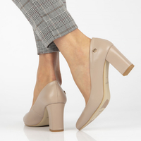 Leather pumps Filippo Premium 2031 beige