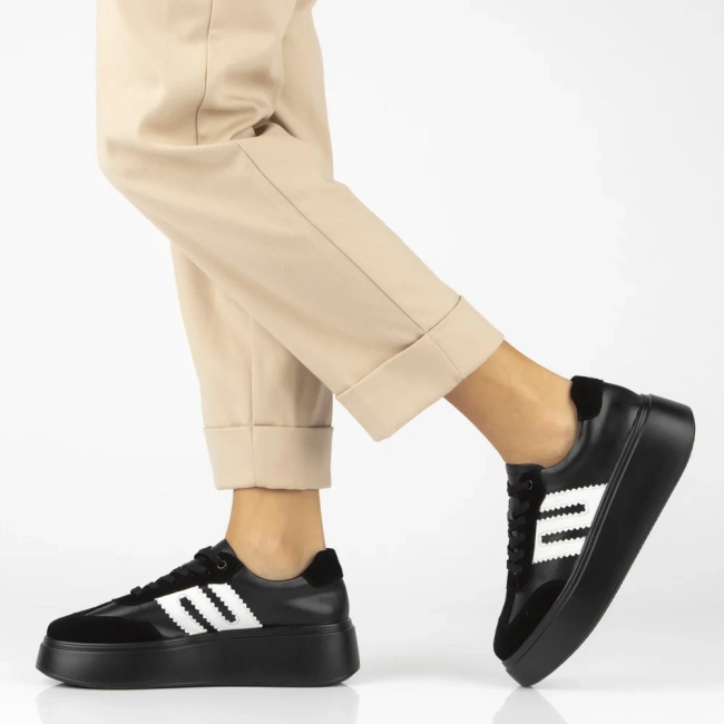 Leather sneakers Filippo DP7289/25 BK black