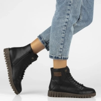 Ankle Boots Rieker leather Y3421-00 Black