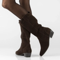 Leather cowboy boots Filippo DKZ8221/26 D BR brown