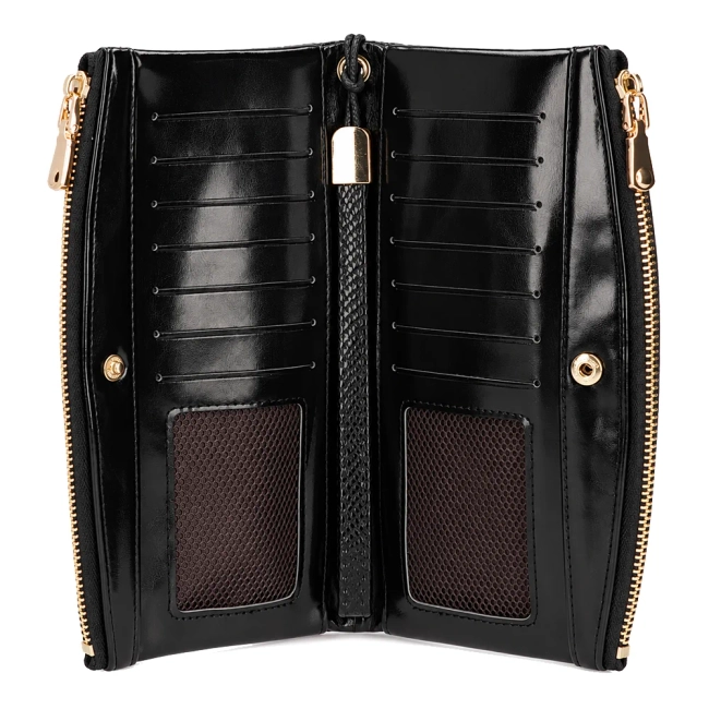 Portfel Croco czarny