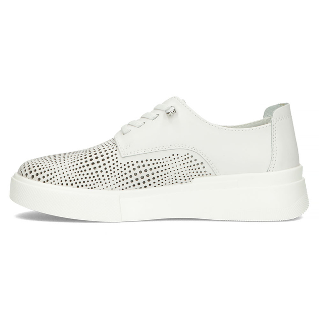 Skórzane półbuty Filippo DP4405/23 WH białe