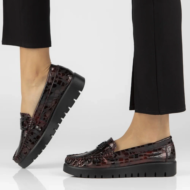 Leather loafers Filippo DP3334/23 BG burgundy