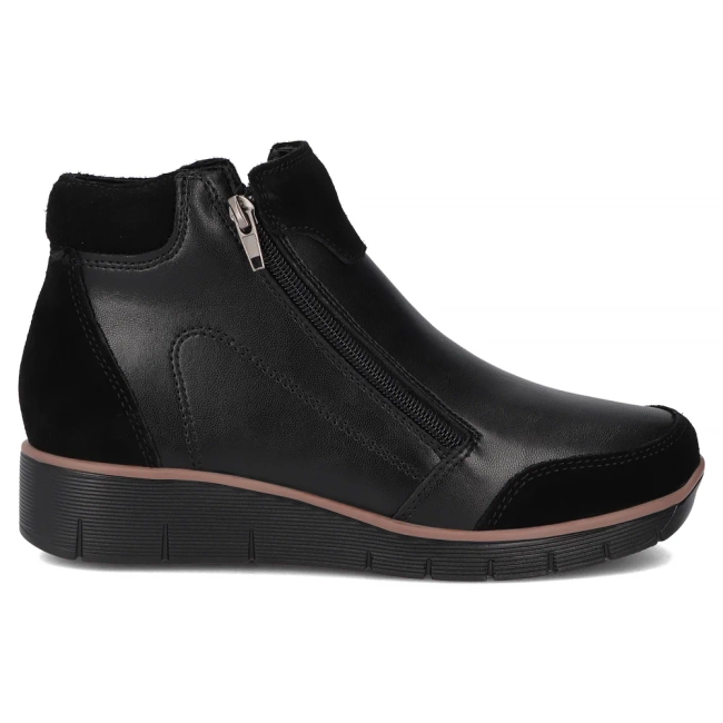 Leather ankle boots Filippo DBT3950/25 BK black