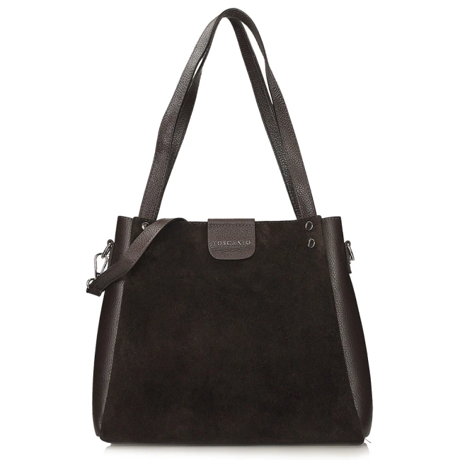 Leather handbag Toscanio G123 brown