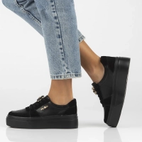 Leather sneakers Filippo DP6775/25 BK black