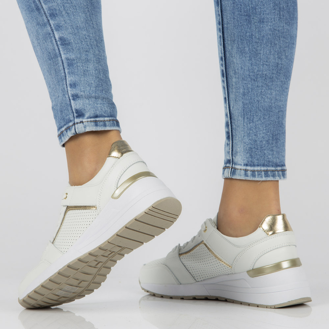 Skórzane sneakersy Filippo DP2003/21 WH białe