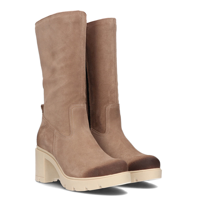 Zamszowe kozaki Filippo 70114 Taupe