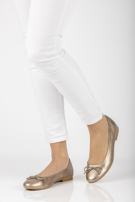 Leather ballerinas Alexio Giorgio 047 gold