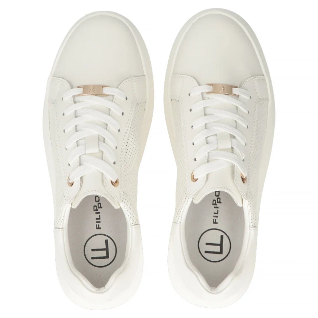 Leather sneakers Filippo DP6731/25 WH white