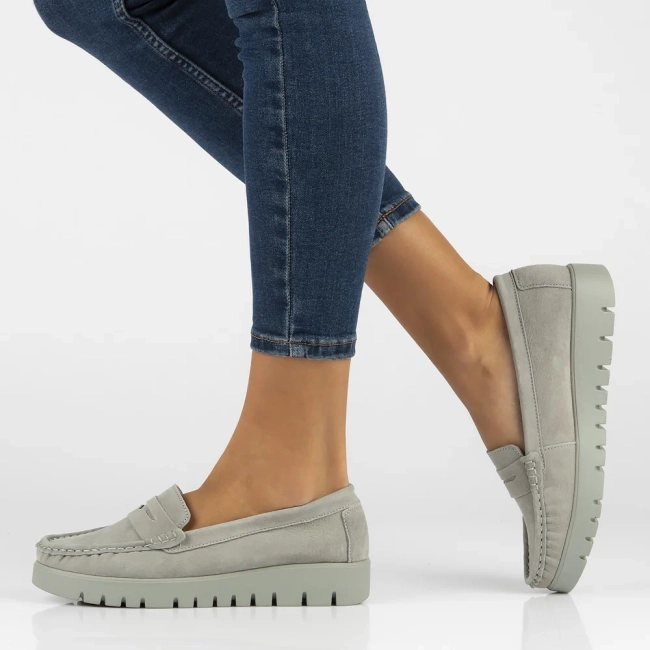 Leather loafers Filippo DP6045/24 GR grey