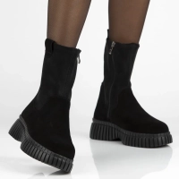 Leather ankle boots Filippo DBT7163/25 BK SU black