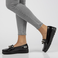 Leather shoes DP3334/21 BK black