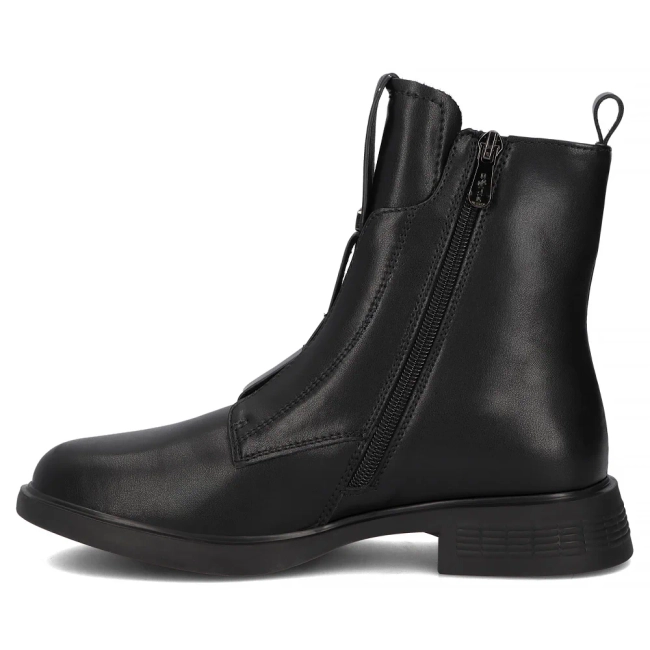 Skórzane botki Filippo DBT7249/25 BK czarne