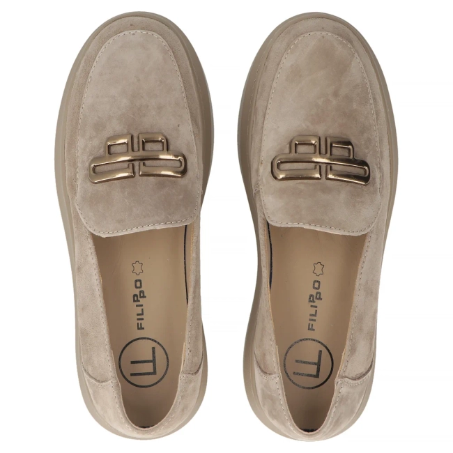 Leather shoes Filippo DP7216/25 BE beige
