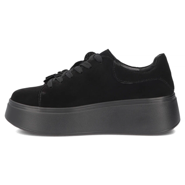 Skórzane sneakersy Filippo DP8113/26 BK czarne