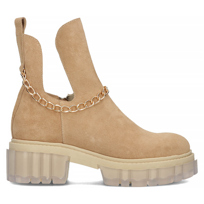 Zamszowe botki typu workery Filippo 30065 camel