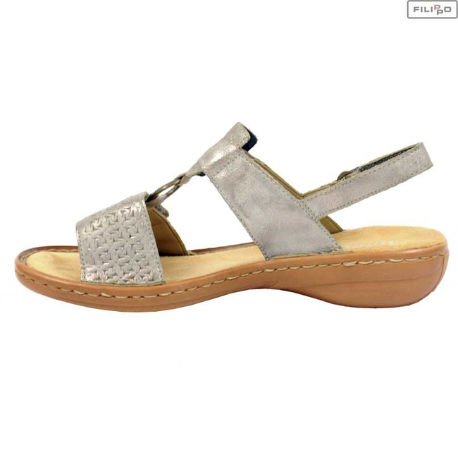 Sandals RIEKER 60887-40 grey 8023481