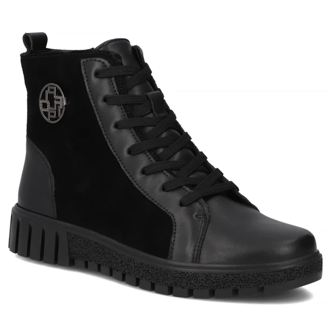 Leather ankle boots Filippo DBT6359/25 BK black