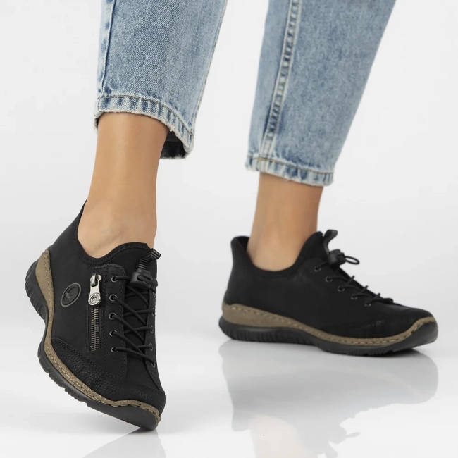 Półbuty Rieker N3267-01 czarne