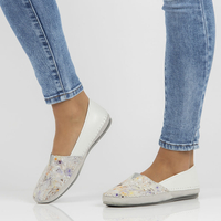 Skórzane półbuty Filippo DP031/22 WH YL białe