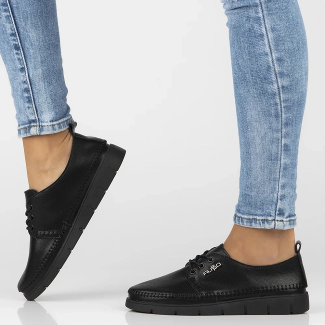 Leather shoes Filippo DP6747/25 BK black