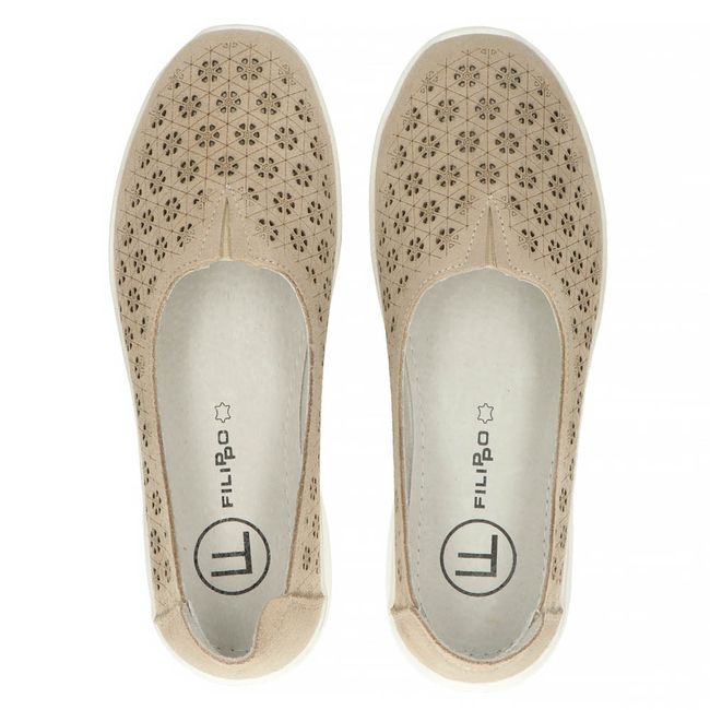 Leather shoes Filippo DP3673/22 BE beige