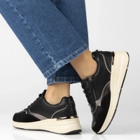 Leather sneakers Filippo DP7105/25 BK black