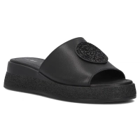 Skórzane klapki Filippo DK6987/25 BK czarne