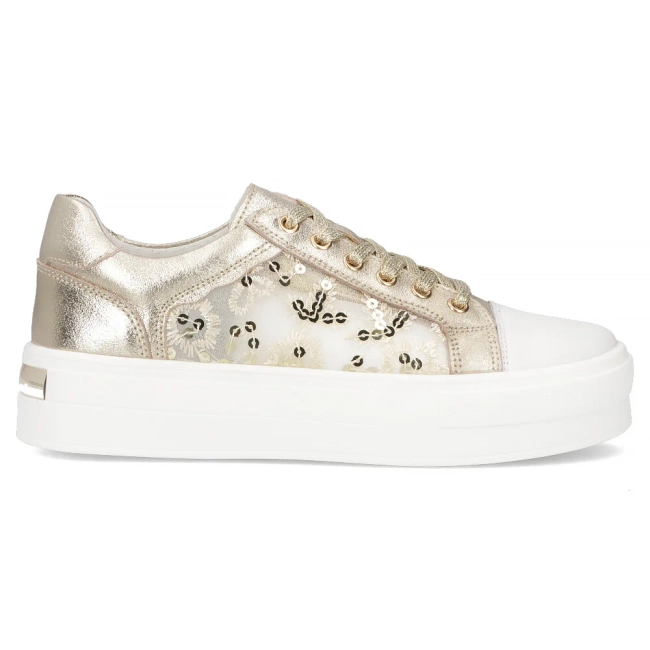 Leather sneakers Filippo DP7060/25 GO gold