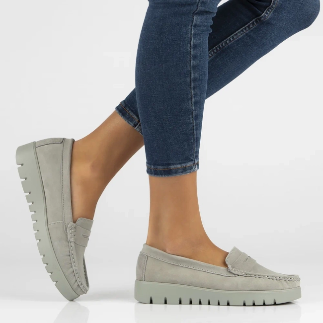 Leather loafers Filippo DP6045/24 GR grey