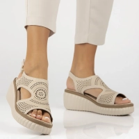 Leather sandals Filippo DS6819/26 BE beige