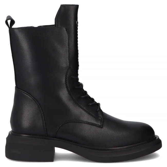 Skórzane trzewiki Filippo DBT7241/25 BK czarne