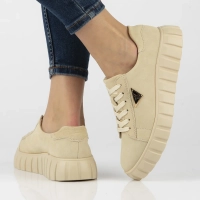 Leather sneakers Filippo DP4138/24 BE beige