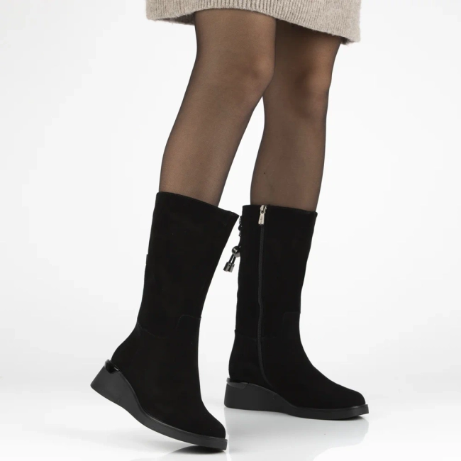 Leather boots Filippo DBT7210/25 BK black