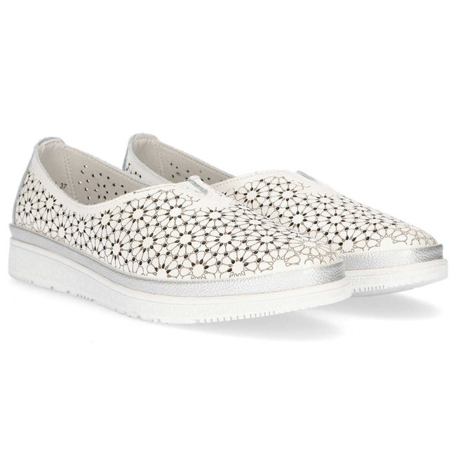 Półbuty Filippo DP1400/20 WH białe