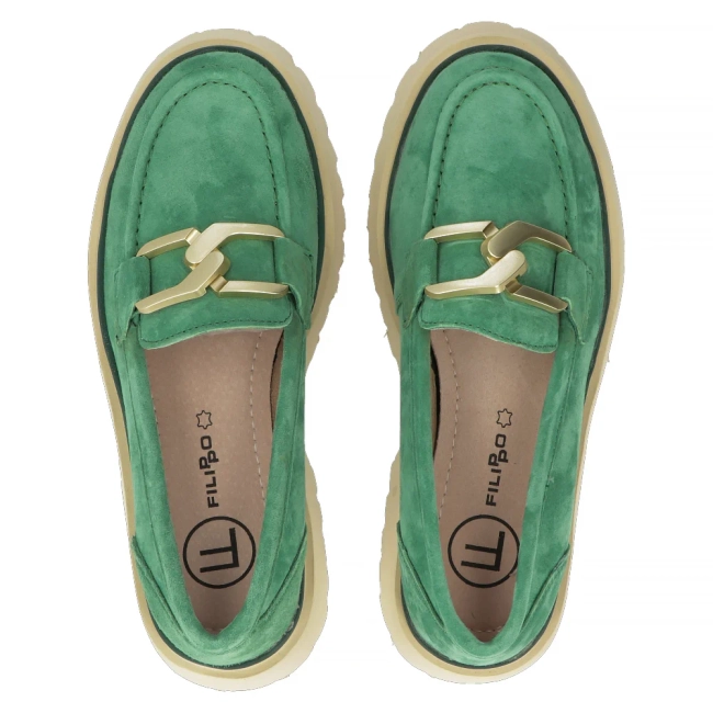 Leather shoes Filippo DP4916/24 GE green