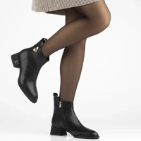 Leather ankle boots Filippo DBT7190/25 BK black