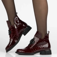 Leather ankle boots Filippo DBT7191/25 BG burgundy