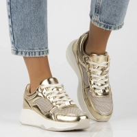 Skórzane sneakersy Filippo DP6723/25 GO złote