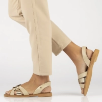 Leather sandals Filippo 40382 beige
