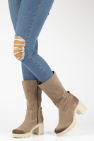 Zamszowe kozaki Filippo 70114 Taupe